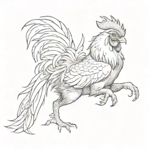 Rooster Giving Monkey Piggy Back Ride