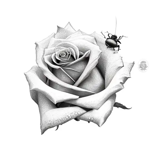 Rose With Bug On It