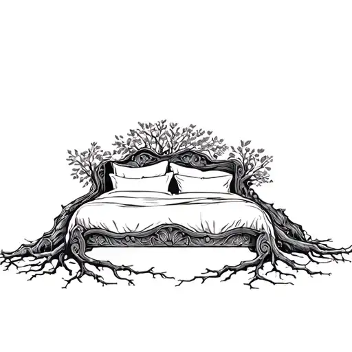 Wedding Bed In Grand Olive Tree With Roots
