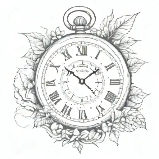 Pocket Watch With Grandfather Word And Nature Accents