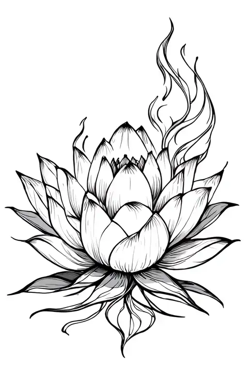 Flamming Lotus Blume
