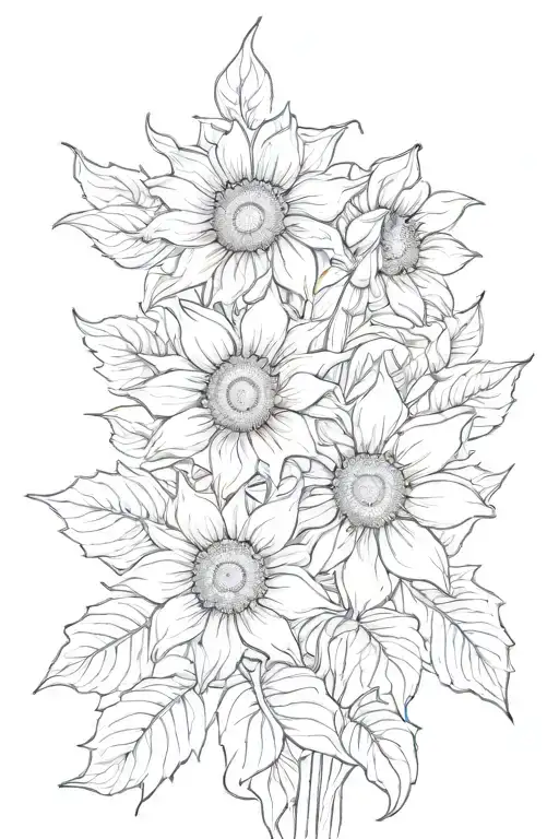 Sunflower And Daffodil Flowers