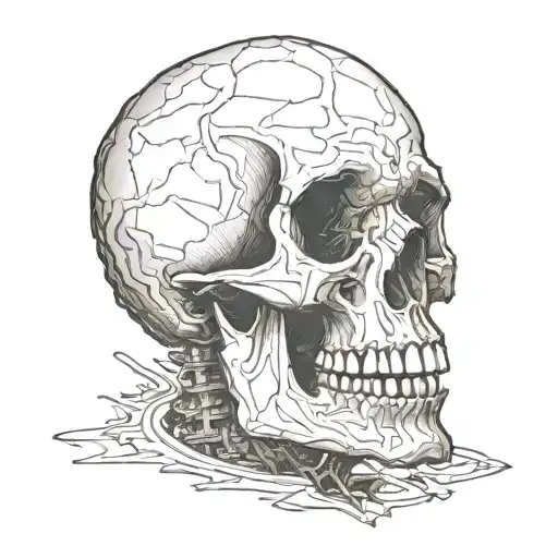 Skull With Detached Jaw