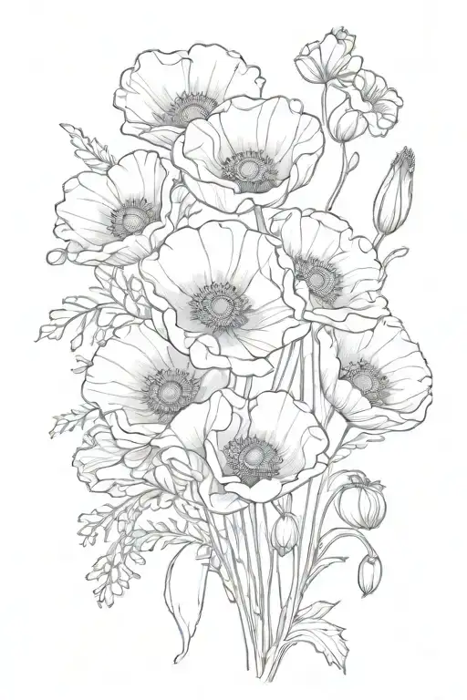 Poppy Flower Bouquet