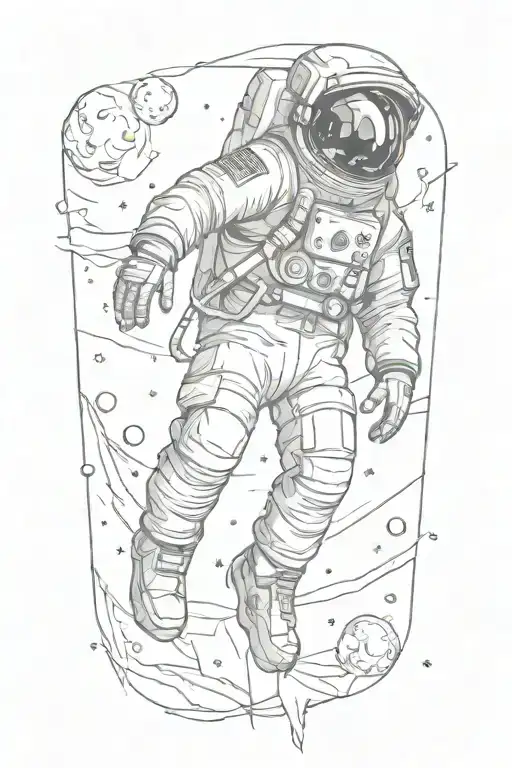 Astronaut Floating In Space