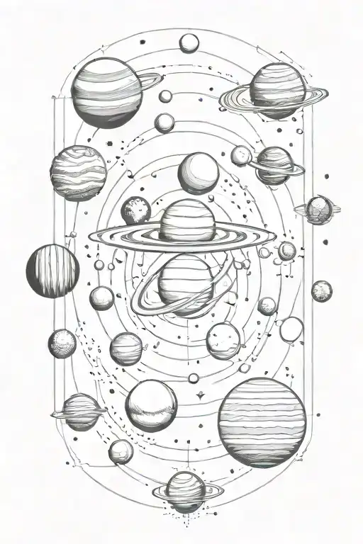 Solar System With Planets