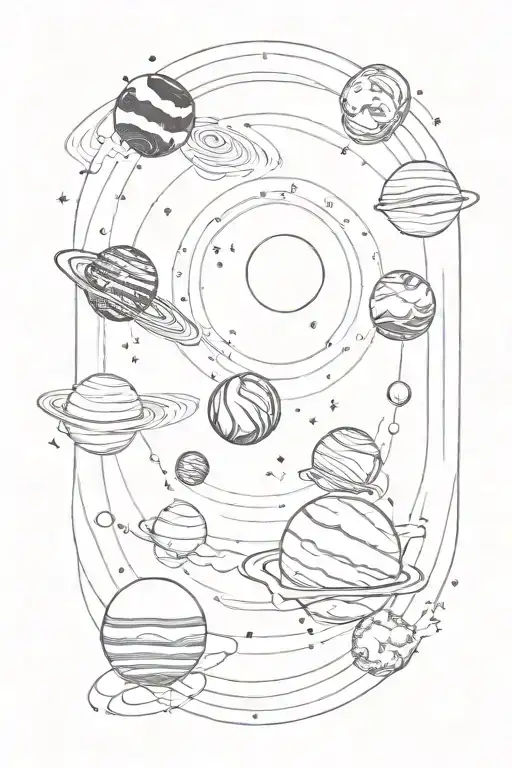 Solar System With Planets