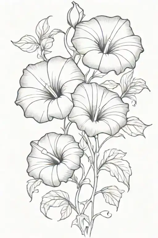 Single Stem Morning Glory Flower