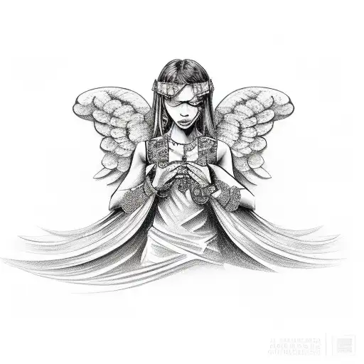 Gangster Angel With A Lot Of Jewelry