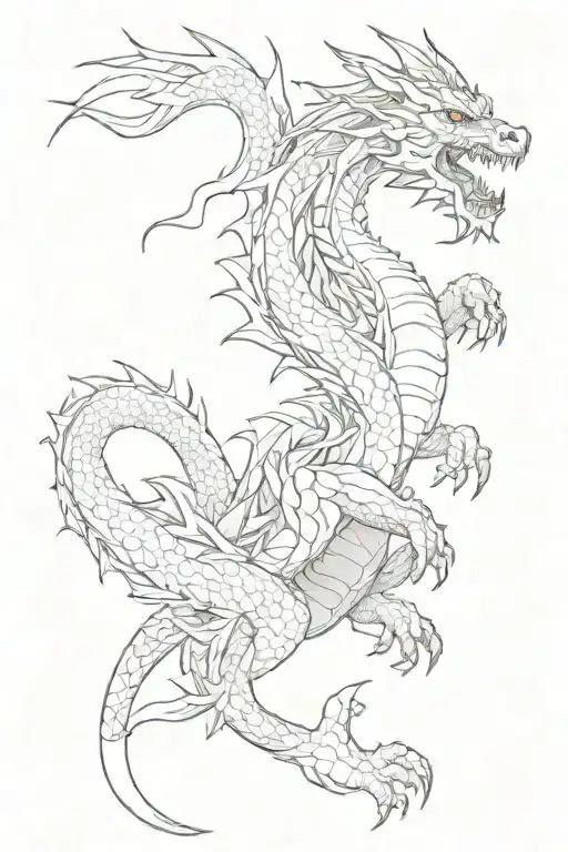 Fire Dragon Chinese Anime Style