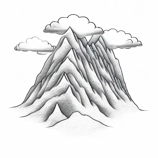 A Mountain With Clouds In The Sky