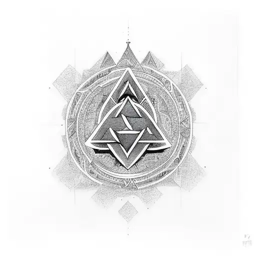 Valknut With Raven