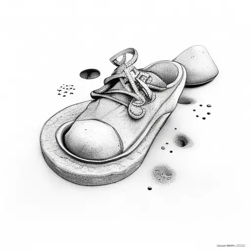 Cross And Baby Footprint