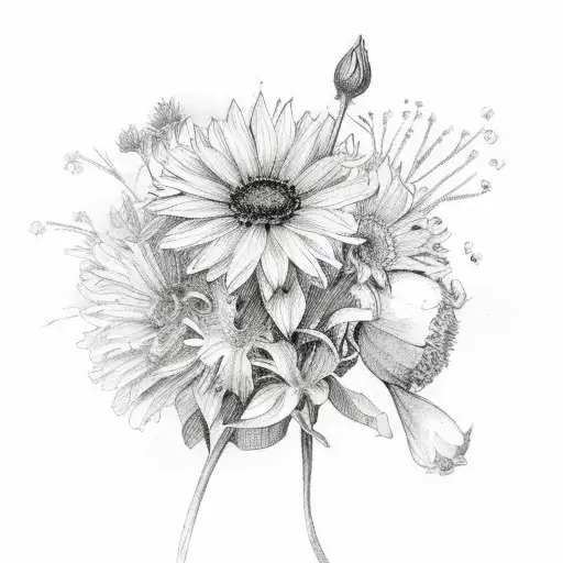 November September December Birth Flower Bouquet