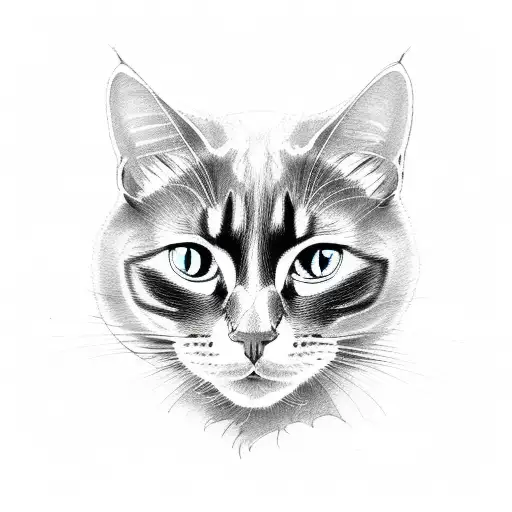 Black Cat With Flower And Exotic Plants