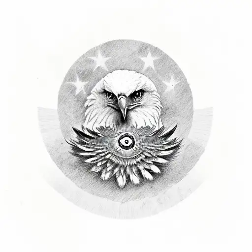 Eagle Holding Maltese Cross