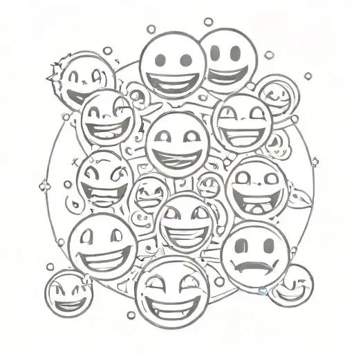 Smiley Faces In A Circle Shape