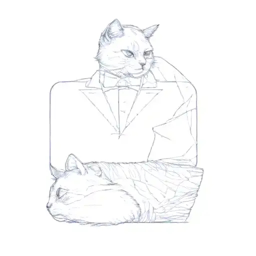 A Man In A Tuxedo Cat
