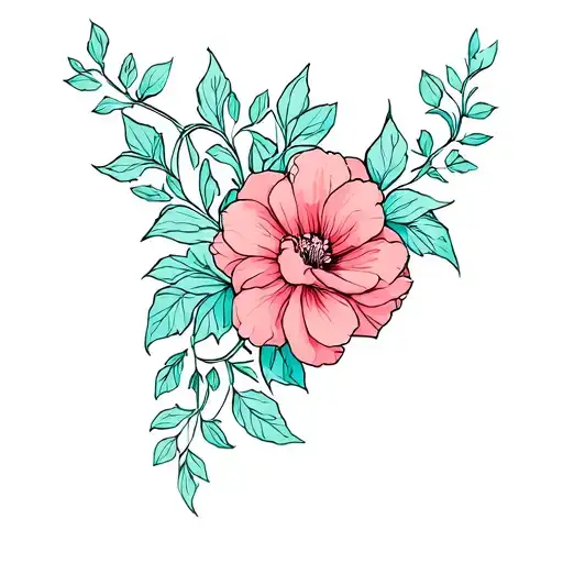 Flowers On Vine Spiraling Forearm