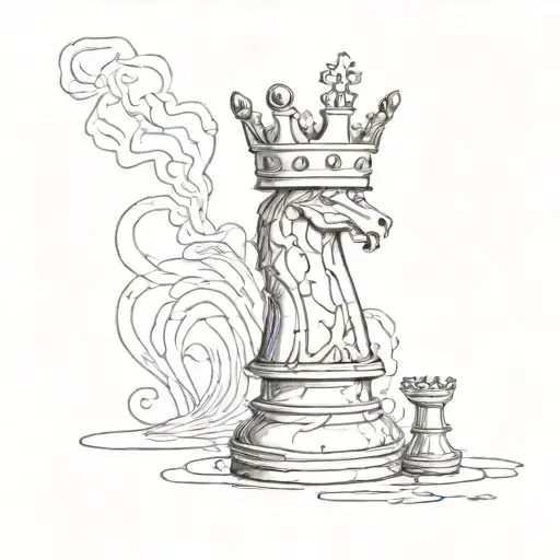 Smoking King Chess Piece