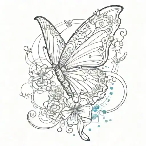 Deentia And Colon Cancer Awarness Butter Fly Away