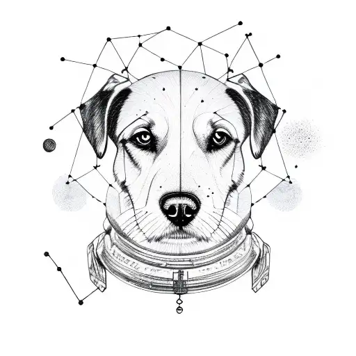 A Constellation Of Stars Forming The Shape Of A Dog
