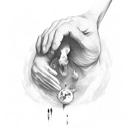 The Creation Of Adan Whit A Hand Of Dog