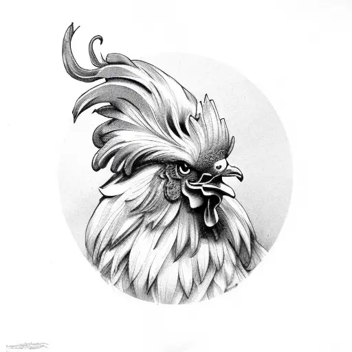 Rooster With Smoke Ontop Ace Of Spades