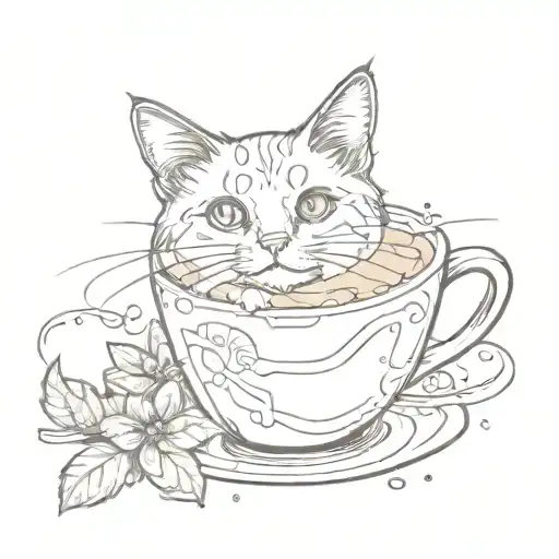 A Calico Cat In Iced Latte