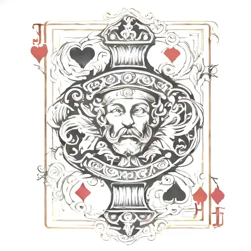 Jack Of Hearts Playing Card With Face