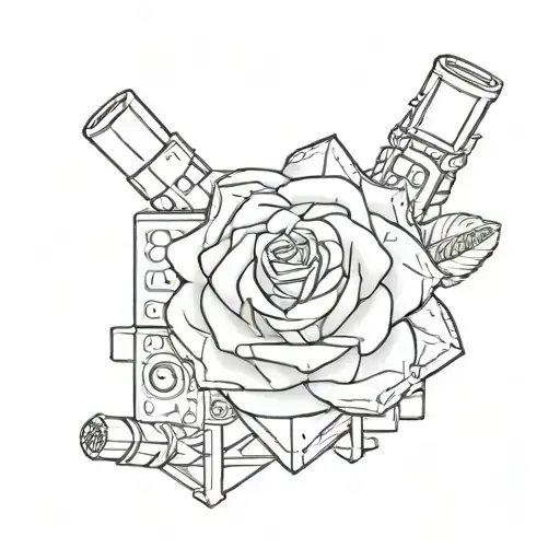 Lego Flower Blocks Rose And Cigarettes