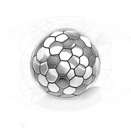 A Sketch Of A Soccer Ball Surrounded By Numbers