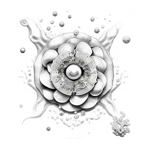 Under The Sea Rose Surrounded By Pearls Masculine