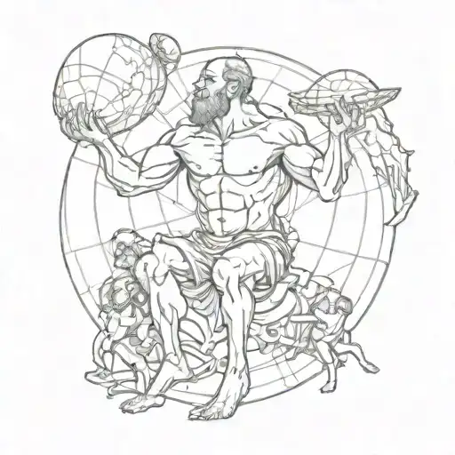 Atlas Carrying World But With Help From Friends Sitting