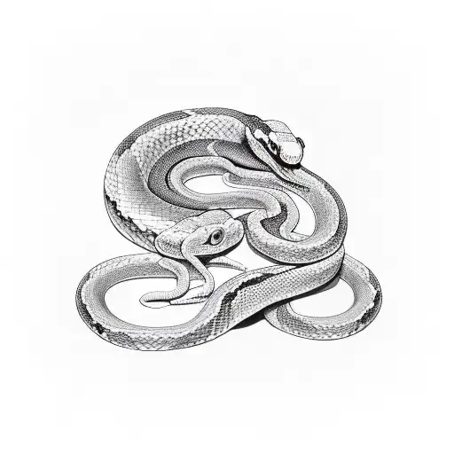 Double Headed Snake Wrapped Around Neck