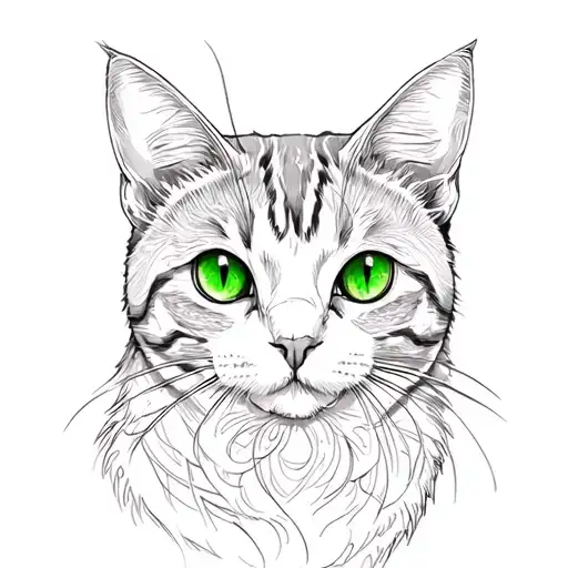 Cat With Green Eyes