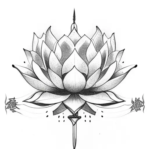 Lotus Flower And Dagger