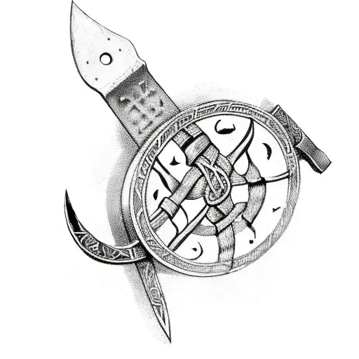 Viking Axes With Nordic Runes