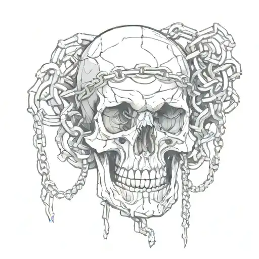 Skull And Chains Wrapped