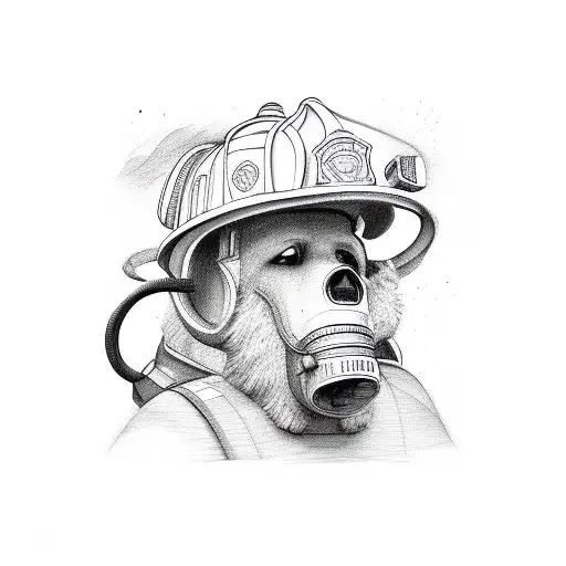 Firefighter Kneeling