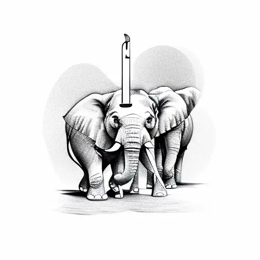 Surgical Instruments Forming An Elephant Shape