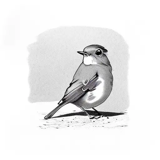 Robin Sitting On A Paddy Cap