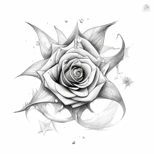 Vine Throwing Star Rose