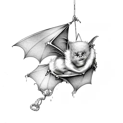 Hanging Sleeping Bat