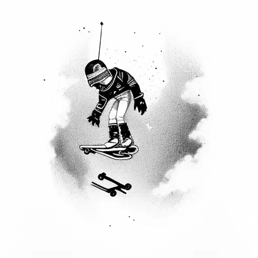 Black Skater Vibe In Space