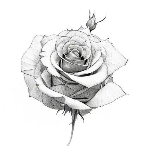 Double Rose With Hydrangea