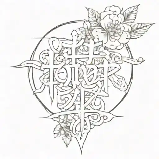 Japanese Word Love God Family Respect Text Written