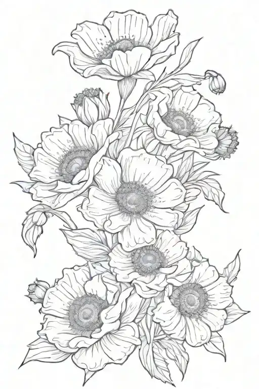 Poppy And Daisy And Lily Bouquets