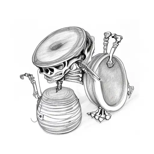 Skeleton Playing The Bongos