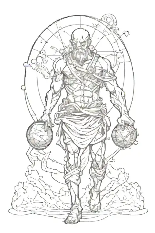 Atlas Carrying The World On His Shoulders